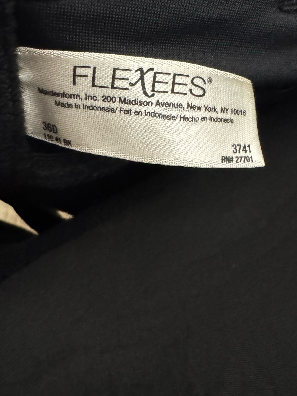 Flexees by Maidenform Black Strapless Shaper Dress Slip 36D Style 3741 - Picture 5 of 5
